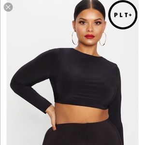 PLT black crop top